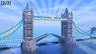 How To Build the TOWER BRIDGE in Minecraft [2/2] (CREATIVE BUILDING)