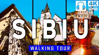 SIBIU, ROMANIA 🇷🇴 Walking Tour of the Prettiest City in Transylvania [4K/60, Binaural, Captions]