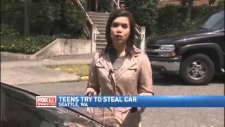 Fail! Teens Trying to Steal Car Stopped by Stick Shift