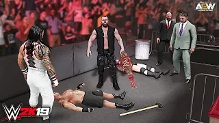 WWE 2K19 Custom Story - Jon Moxley Takes Universal Title To AEW Raw 2019 ft. Reigns, Lesnar - Part 2