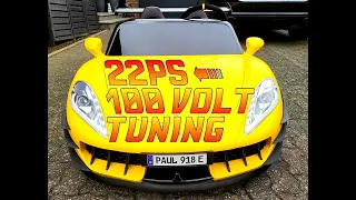 Supercar XXL 24 Volt. 22 PS 100 Volt Tuning Preview & Testdrive