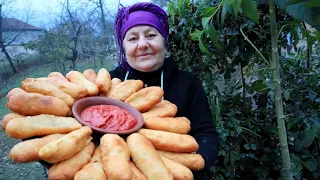 THE MOST DELİCİOUS AND EASY RECİPE İN THE VİLLAGE | PİROSHKİ - Homemade fried buns with potatoes