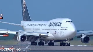 Iron Maiden Boeing 747-400 *Ed Force One* landing at Dusseldorf Airport