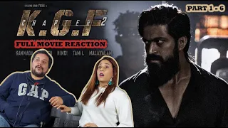 KGF Chapter 2 Full movie reaction | Part 1-6 | Yash | Sanjay Dutt | Raveena | Srinidhi | Vijay