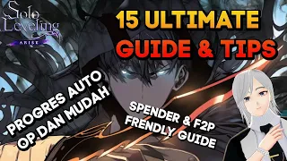 15 ULTIMATE TIPS BIAR PROGRES MUDAH DAN FUN BUAT SEMUA PLAYER SOLO LEVELING ARISE