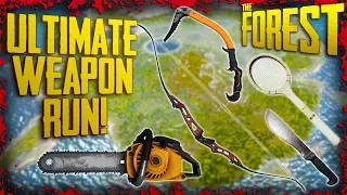 S2 EP7 - Climbing Axe, Chainsaw, Machete, Modern Bow & Tennis Racket Weapon Run (v0.69) | The Forest