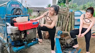 Genius girl repairs and restores broken Diesel engines for her neighbors