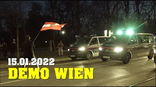 GROßEINSATZ bei DEMO in Wiener Innenstadt | 15.01.2022