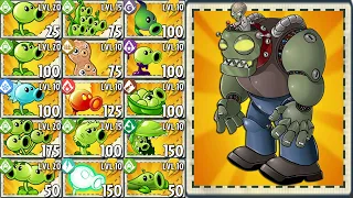 Plants vs Zombies 2 Final Boss - All Pea Plants Power Up vs Zombot Fight!
