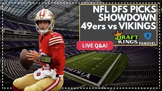 LIVE! NFL DFS Picks for Monday Night Showdown, 49ers vs Vikings: FanDuel, DraftKings Lineup Advice