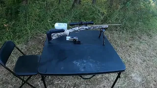 Accuracy Test of a American Ruger 22LR Bolt action Rifle with a Simmons Scope.