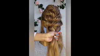 boho bridal braid.. using elastics.