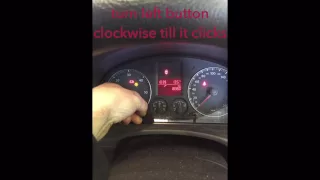 How to reset Volkswagen Caddy Service Light