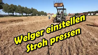 Einstellen der Welger AP12 | Stroh pressen mit Claas Magnum| Grüner Wolf Kanal