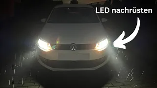 VW Polo LED Scheinwerfer nachrüsten / Osram H4 Nightbreaker einbauen