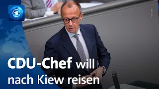 CDU-Chef Merz reist am Montag in die Ukraine