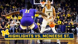McNeese St. at Michigan | Highlights | Big Ten Men's Basketball | Dec. 29, 2023