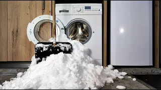 Experiment - Overloaded with Snow on Service Mode - Washing Machine