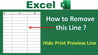 Turn off Page Breaks (Remove Dotted Line) in Excel