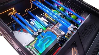 I Built a $8000 all ASUS Water Cooled Gaming PC - RTX 3090 #shorts