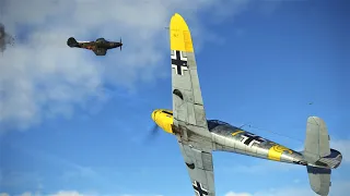 Pair of Bf.109 vs reds above warehouse | WOL ✚