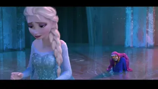 Elsa Freezes Anna's Heart in Disney Frozen