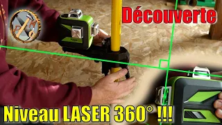 Présentation du niveau laser 360° de chantier #HUEPAR 603CG avec trépied LP36 et support PV10+