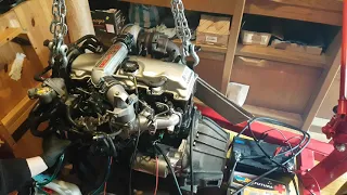 Toyota engine 2L-T 2.4 turbo diesel - first start