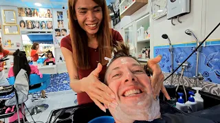 💈JUST a SHAVE! w/ Barber Girl Sheri Pattaya, Thailand 🇹🇭 (Unintentional ASMR)