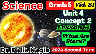 Science Grade 5 Unit 4 Concept 2 Lesson 5 What Are Stars ?  ساينس خامسة ابتدائي ترم تاني