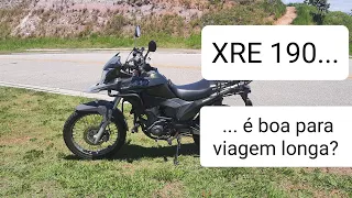 XRE 190 - É boa para viagem longa?