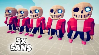 5x SANS vs EVERY FACTION | TABS Totally Accurate Battle Simulator