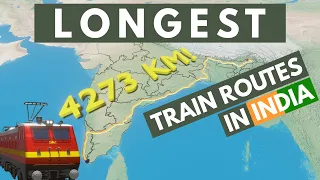 TOP 10 LONGEST Train Routes in INDIA | 3D Map