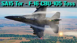 DCS F-16C:  CBU-105 VS SA15 Tor Toss Bomb