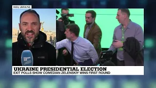 Ukraine Presidential election: Exit polls show comedian Zelenskiy wins first round