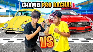 CHAMEI O LEOZIN PRA UM RACHA CONTRA O MEU FUSCA!!