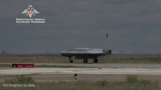 Russian Combat UAV Su-70 Okhotnik First Flight Video