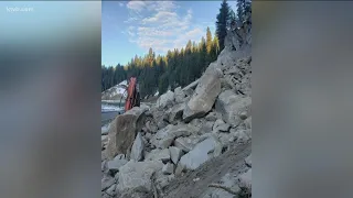 Massive rockslide closes section of Highway 55