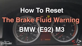 How To Reset The Brake Fluid Warning on the BMW (E92) M3