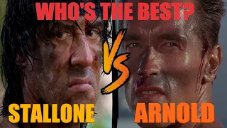 Arnold vs Stallone - Commando vs Rambo - Who's Better? Schwarzenegger And Sylvester Stallone