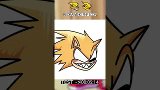 Redrawing and Testing Fleetway Sonic icon #shorts