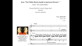 Mozart Aria "Der Hölle Rache kocht in meinem Herzen" - Organ Duet transcription (4 Hands & Pedal).