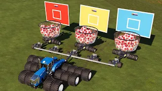KING OF FARMERS! BALL BALES MAKING w/ CRAZY VEHICLES! FS19