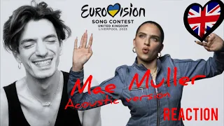 Reaction to acoustic version of "I wrote a song" by Mae Muller From the UK for Eurovision 2023!