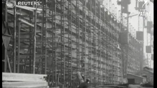 The New Mauretania nears completion (1938)