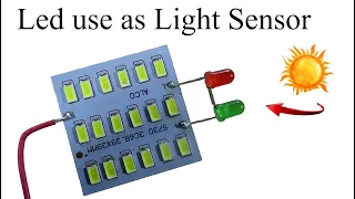 How to use Led as a light sensor, electronic diy project