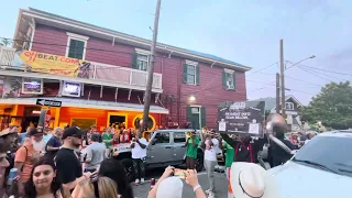 New Orleans street party after Jazz Fest