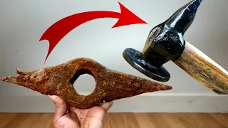 140 Years Underground! Rusty HATCHET Multi Tool Restoration - Customization & Restoration