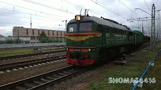 Тепловоз М62-1570 прибывает на финляндку.