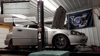 H22a Nitrous ek hits the dyno for a All Motor Tune & Nitrous Tune! My First Nitrous Tune on Youtube!